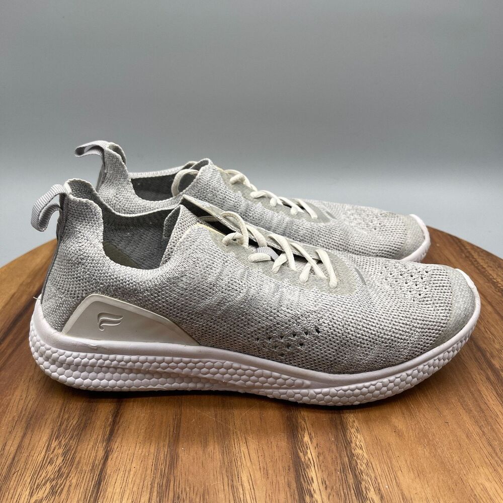 Fabletics OrthoLite Cruz Shoes Womens 9 Gray Knit Workout Comfort Lightweight